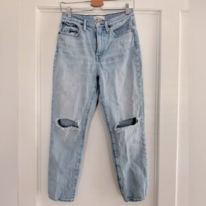 Madewell high rise slim crop boyjean